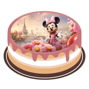 Cialda per Torta Minnie tonda o rettangolare